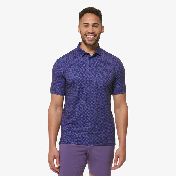 Versa Polo - Deep Cobalt Maze&nbsp;Print, featured product shot