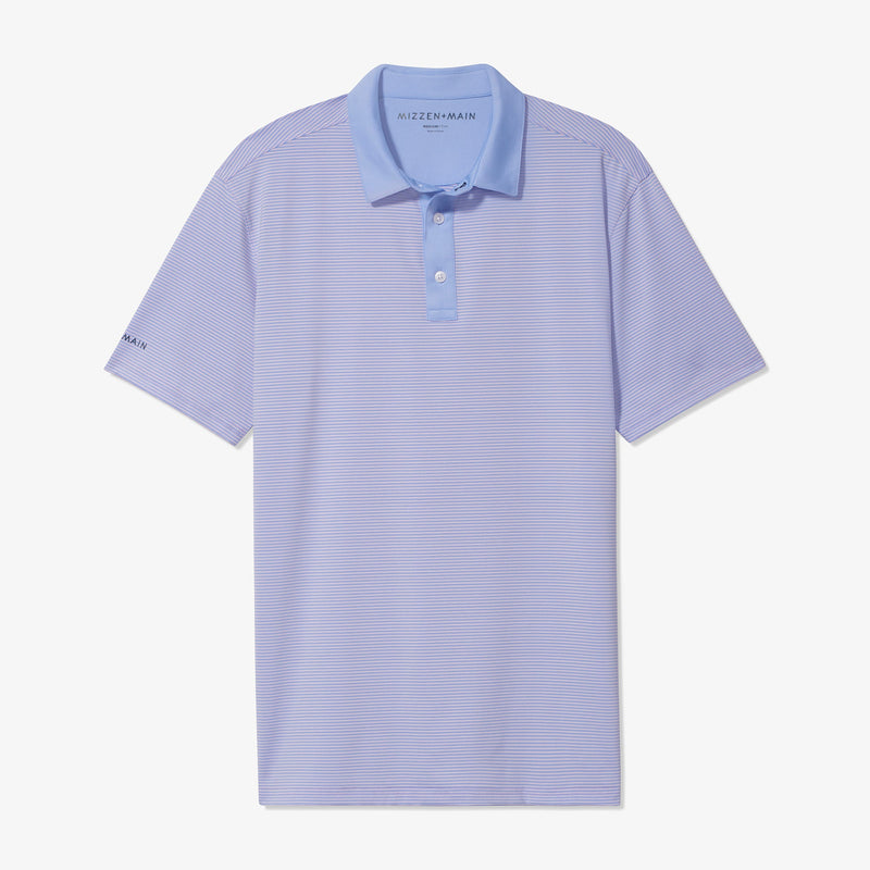 Versa Polo - Lavender Multi Stripe, fabric swatch closeup