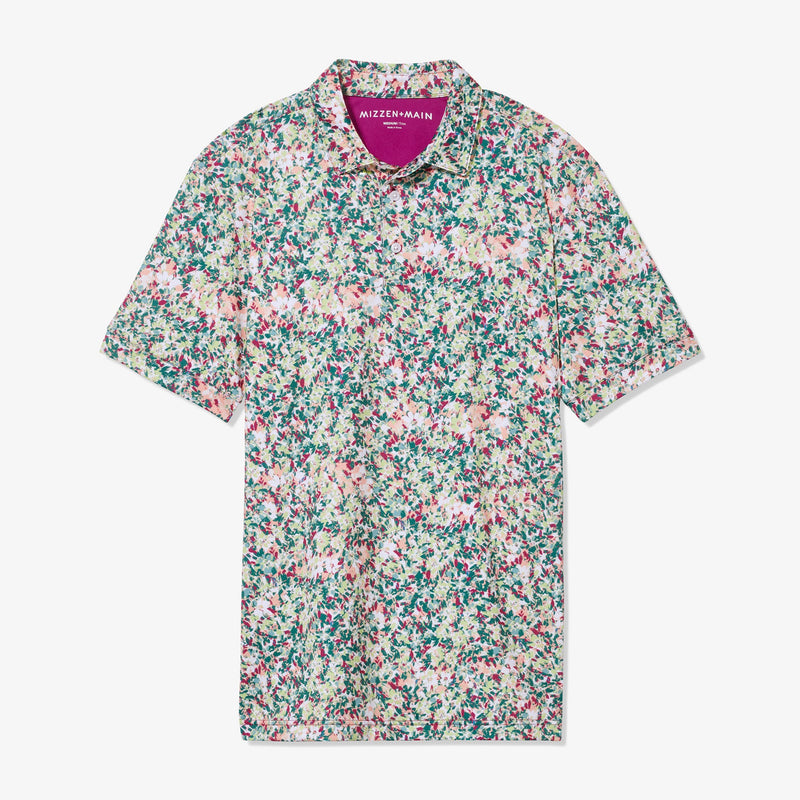 Versa Polo - Multi Floral Print, fabric swatch closeup