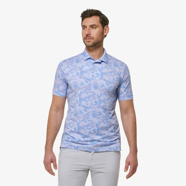 Versa Polo - Blue Multi Camo&nbsp;Stripe, featured product shot