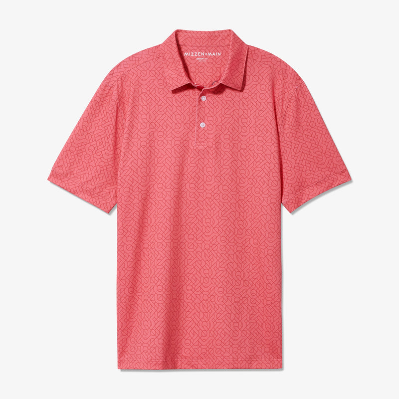 Versa Polo - Tea Rose Maze&nbsp;Print, fabric swatch closeup