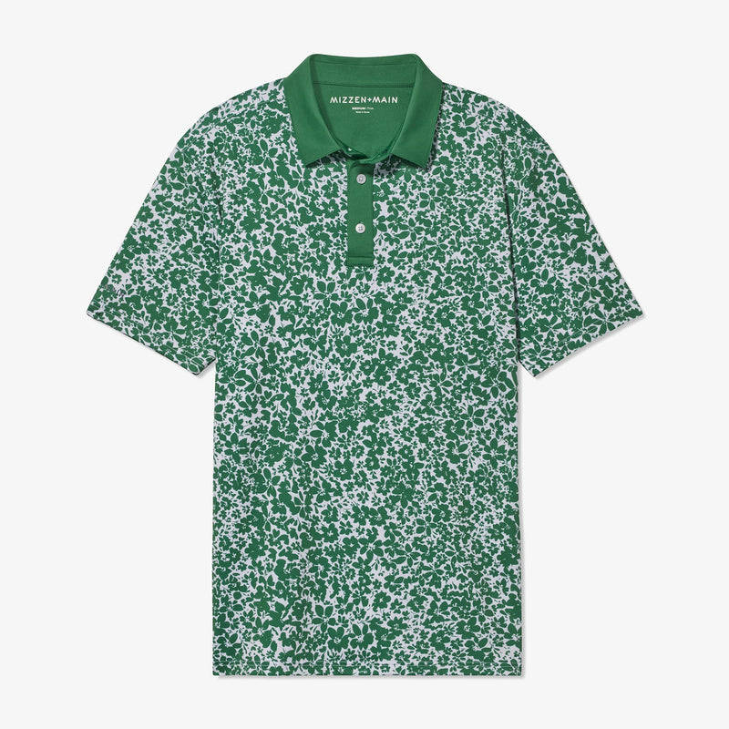 Versa Polo - Fairway Floral Print, fabric swatch closeup