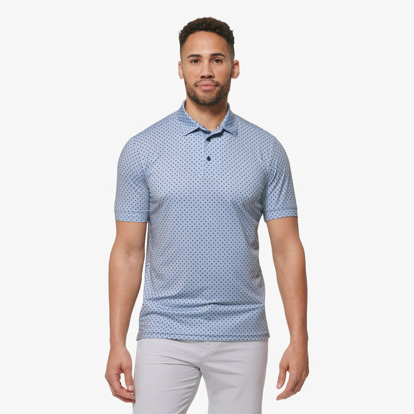 Versa Polo - Ashley Blue Dot&nbsp;Print, featured product shot