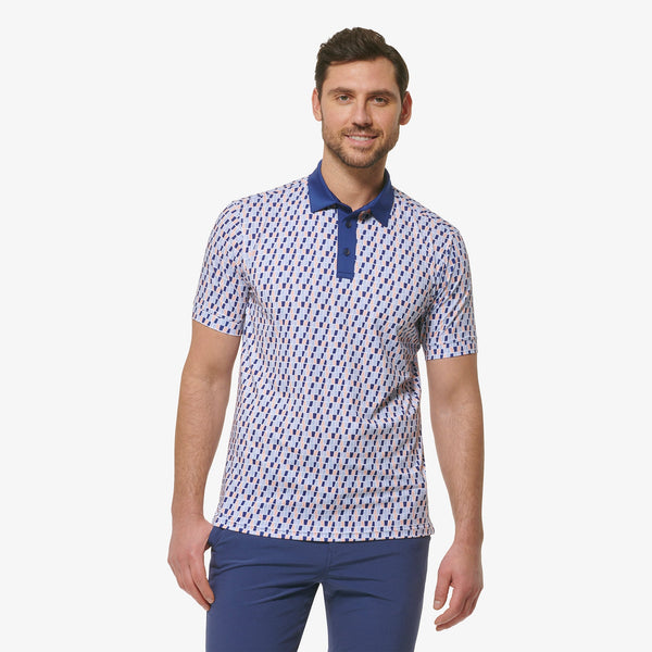 Versa Polo - Blueprint Tile Print, featured product shot