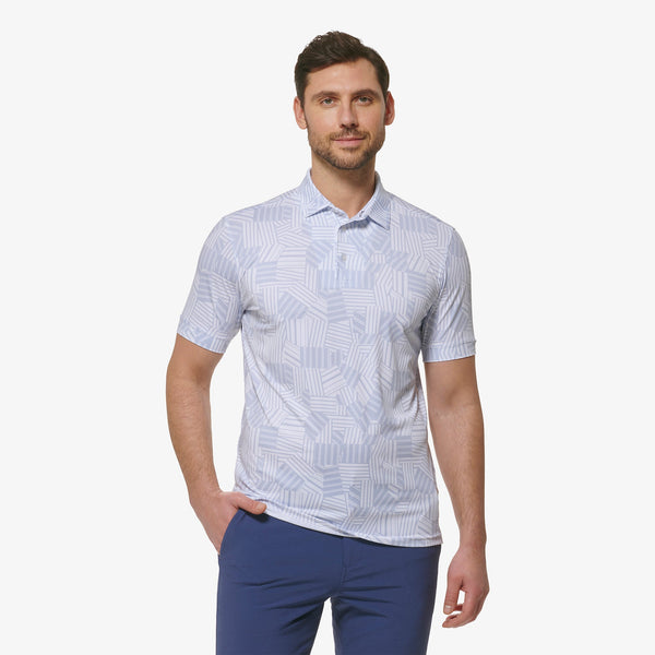 Versa Polo - Xenon Blue Patchwork&nbsp;Stripe, featured product shot