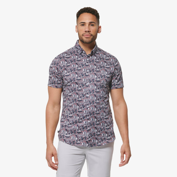 Halyard Short Sleeve - Navy Blazer Palm&nbsp;Print, featured product shot