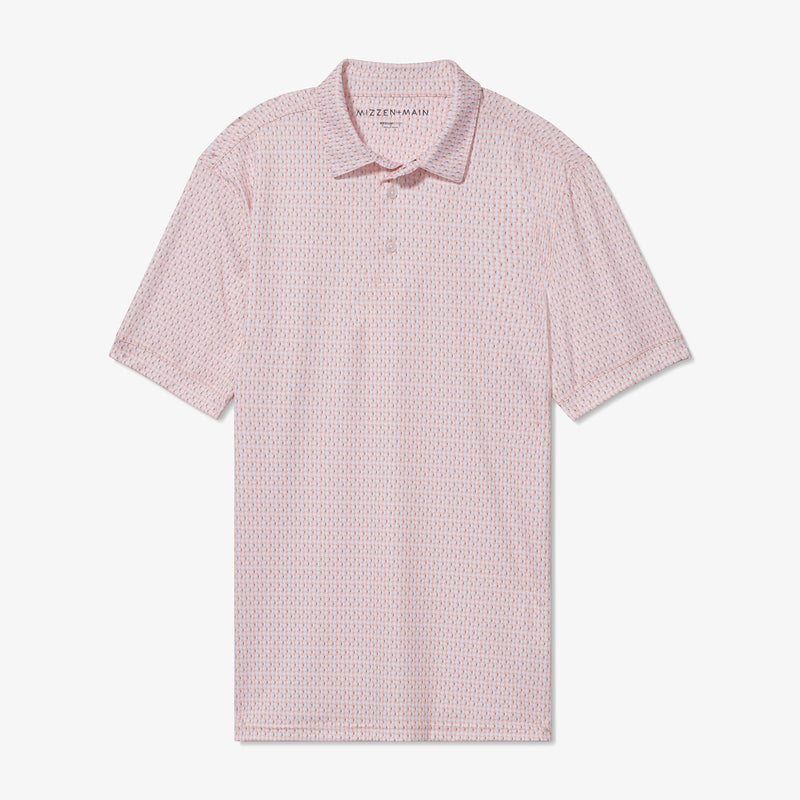 Versa Polo - Prairie Sunset Circle Geo&nbsp;Print, fabric swatch closeup
