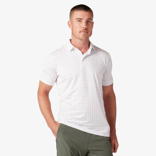 Versa Polo - White Linear Floral, featured product shot