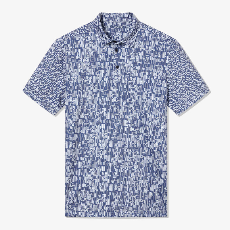 Versa Polo - Coastal Fjord Marker&nbsp;Grid, fabric swatch closeup