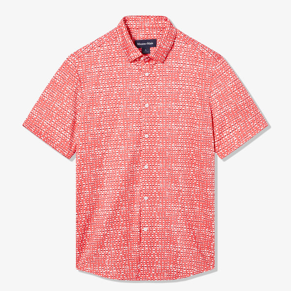 Halyard Short Sleeve - Sugar Coral Egg&nbsp;Print, fabric swatch closeup