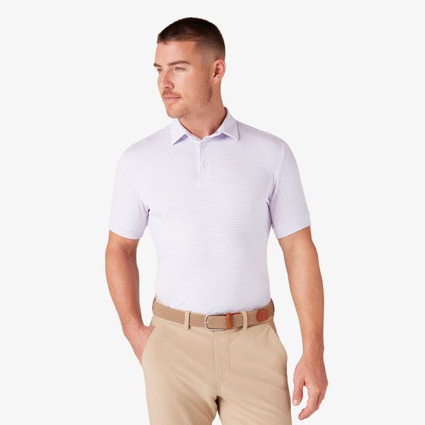 Versa Polo - Lilac Stripe, featured product shot