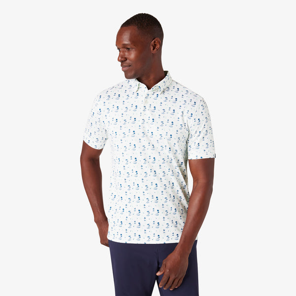 Halyard Polo - White Lone Cacti, featured product shot