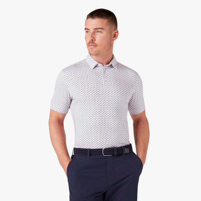 Versa Polo - True Pink Fern&nbsp;Geo, featured product shot