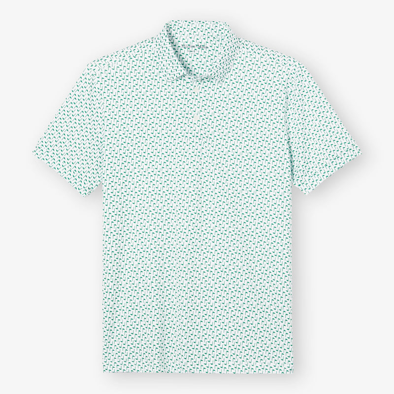Versa Polo - Par Four Print, fabric swatch closeup