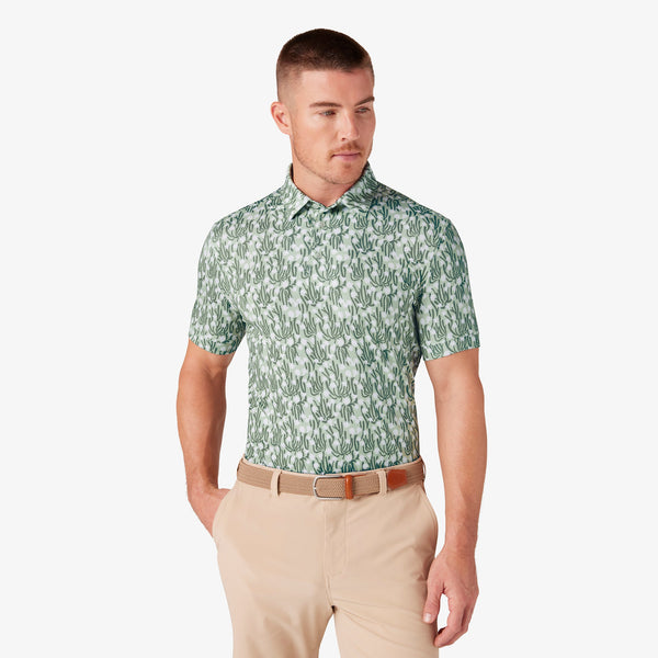 Versa Polo - Fog Green Cacti&nbsp;Floral, featured product shot
