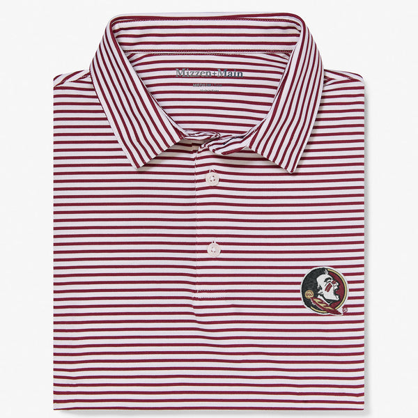 FSU Versa Polo - Maroon Stripe, featured product shot