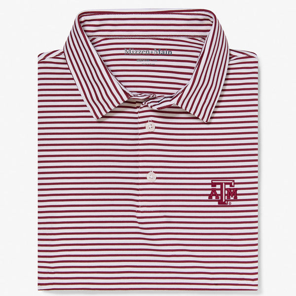 Texas A&M Versa Polo - Maroon Stripe, featured product shot