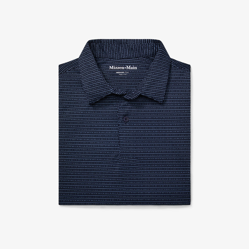 Halyard Polo - Navy Dot Stripe, featured product shot