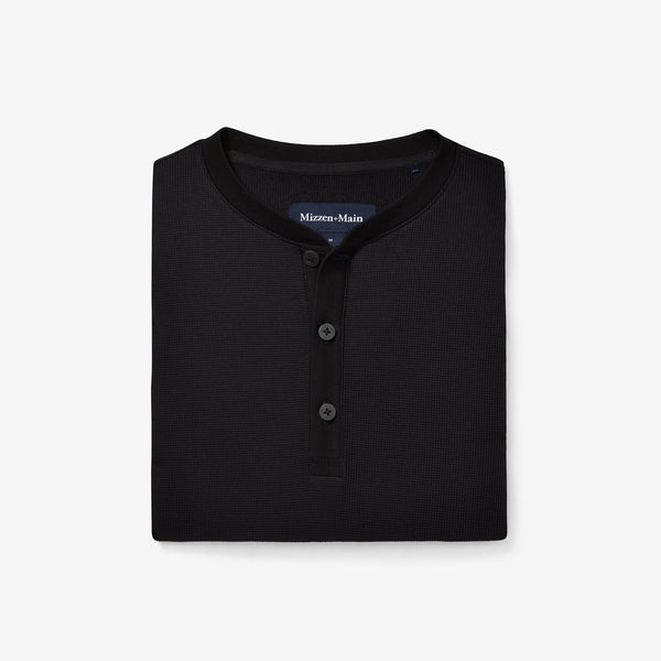 Henderson Henley - Black Solid, featured product shot