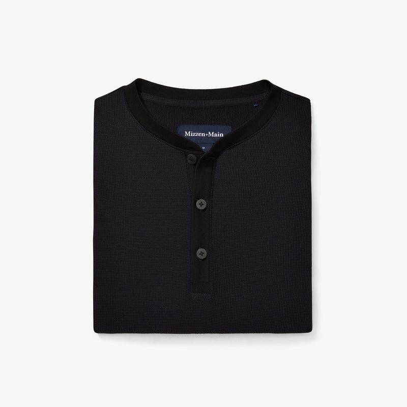 Henderson Henley - Black Solid, featured product shot