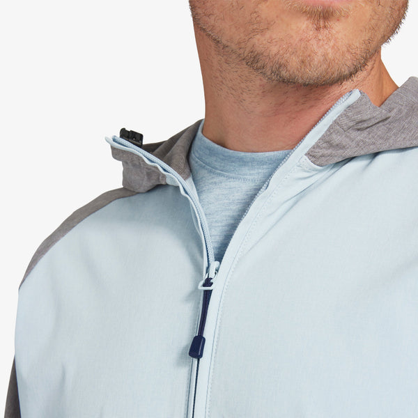 HydraShift Jacket - Light Blue and Gray&nbsp;Heather, fabric swatch closeup