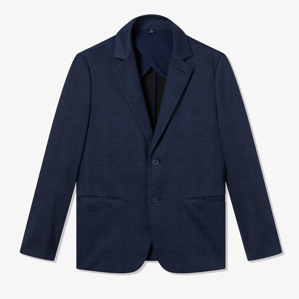 Parker Blazer - Navy Prince of&nbsp;Wales, fabric swatch closeup