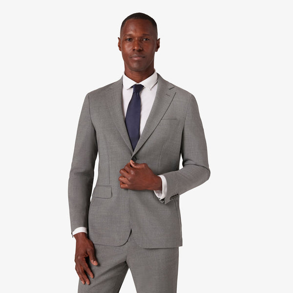 Fresco Suit Jacket - Nickel Heather, fabric swatch closeup