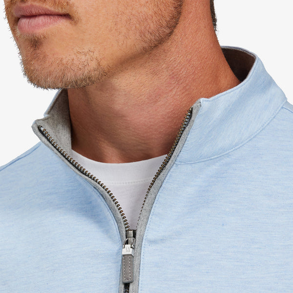 ProFlex Quarter Zip - Light Blue Heather, lifestyle/model photo