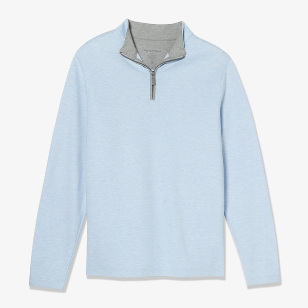 ProFlex Quarter Zip - Light Blue Heather, lifestyle/model photo