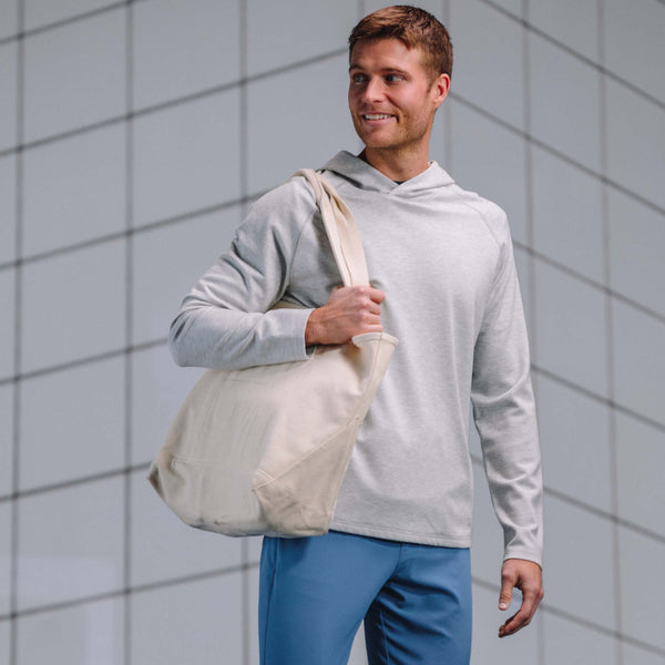 ProFlex Hoodie - Light Gray Heather, lifestyle/model photo