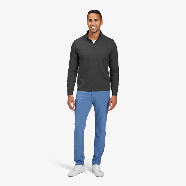 ProFlex Quarter Zip - Charcoal Heather, lifestyle/model photo
