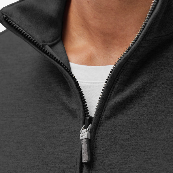 ProFlex Quarter Zip - Charcoal Heather, lifestyle/model photo