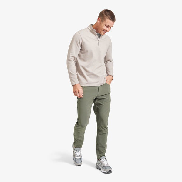 ProFlex Quarter Zip - Sand Heather, lifestyle/model photo