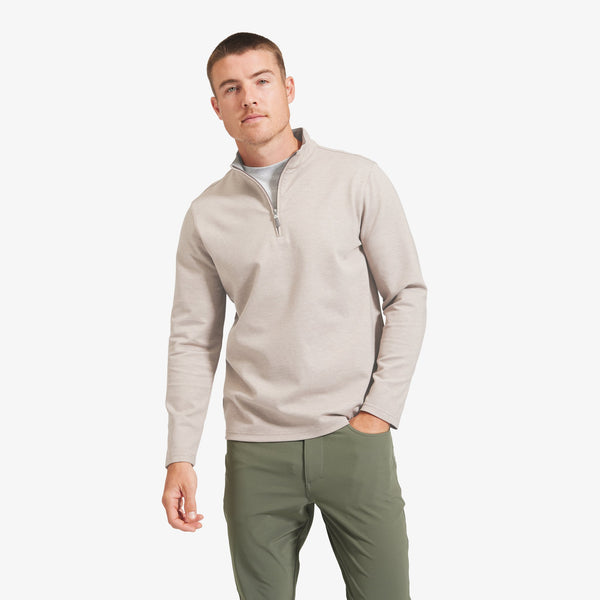 ProFlex Quarter Zip - Sand Heather, lifestyle/model photo