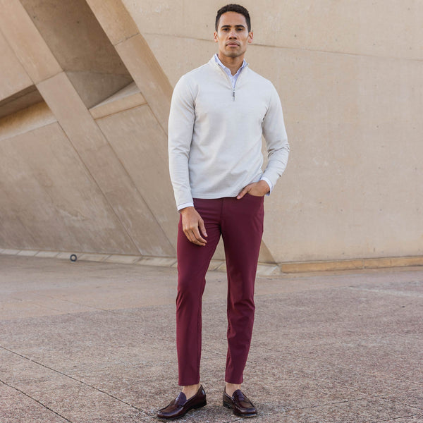 ProFlex Quarter Zip - Sand Heather, lifestyle/model photo