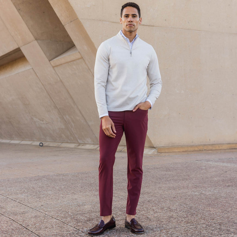 ProFlex Quarter Zip - Sand Heather, lifestyle/model