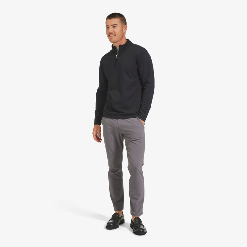 ProFlex Quarter Zip - Black Solid, lifestyle/model