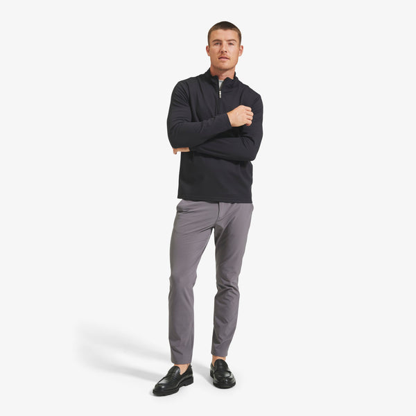 ProFlex Quarter Zip - Black Solid, lifestyle/model photo
