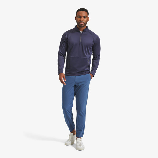 Versa Quarter Zip - Navy Solid, lifestyle/model photo
