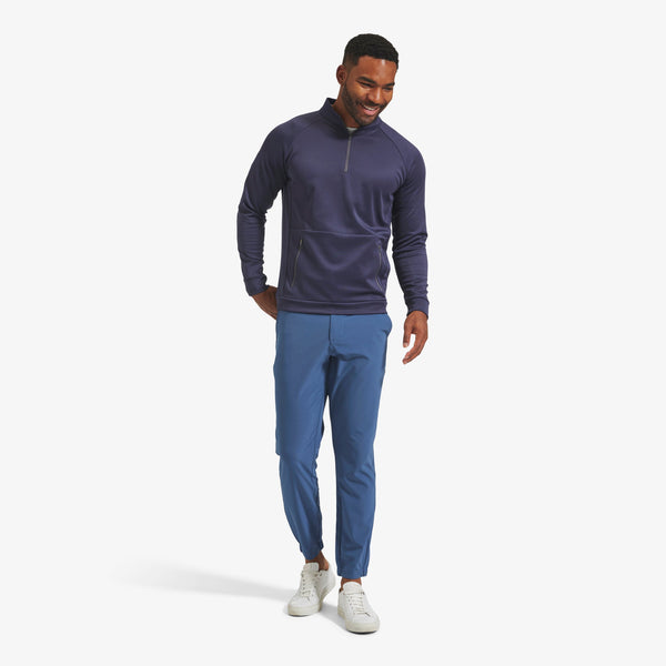 Versa Quarter Zip - Navy Solid, lifestyle/model photo
