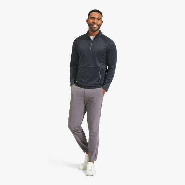 Versa Quarter Zip - Black Solid, lifestyle/model photo