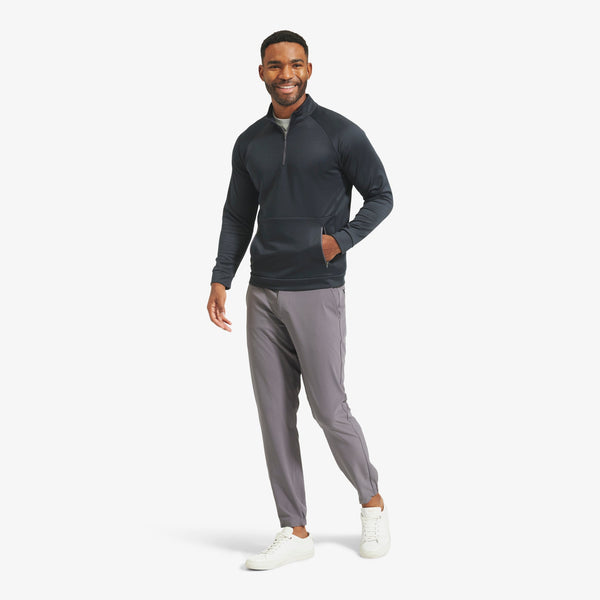 Versa Quarter Zip - Black Solid, lifestyle/model photo