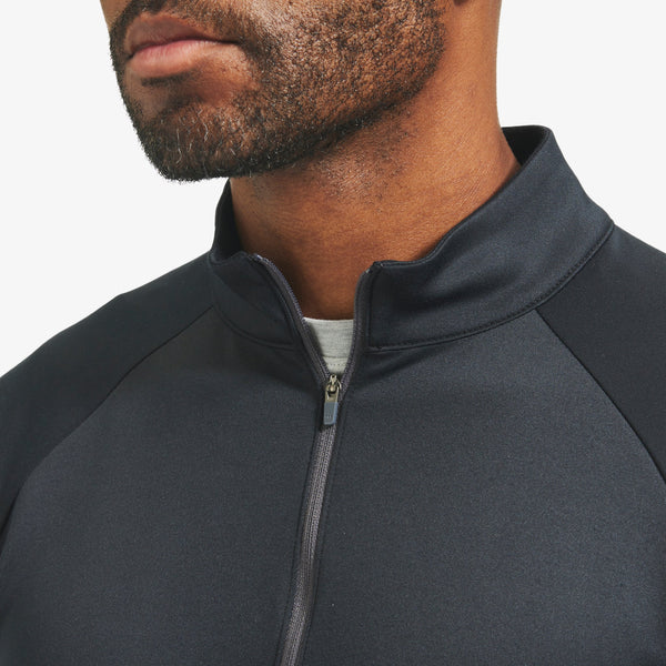 Versa Quarter Zip - Black Solid, lifestyle/model photo
