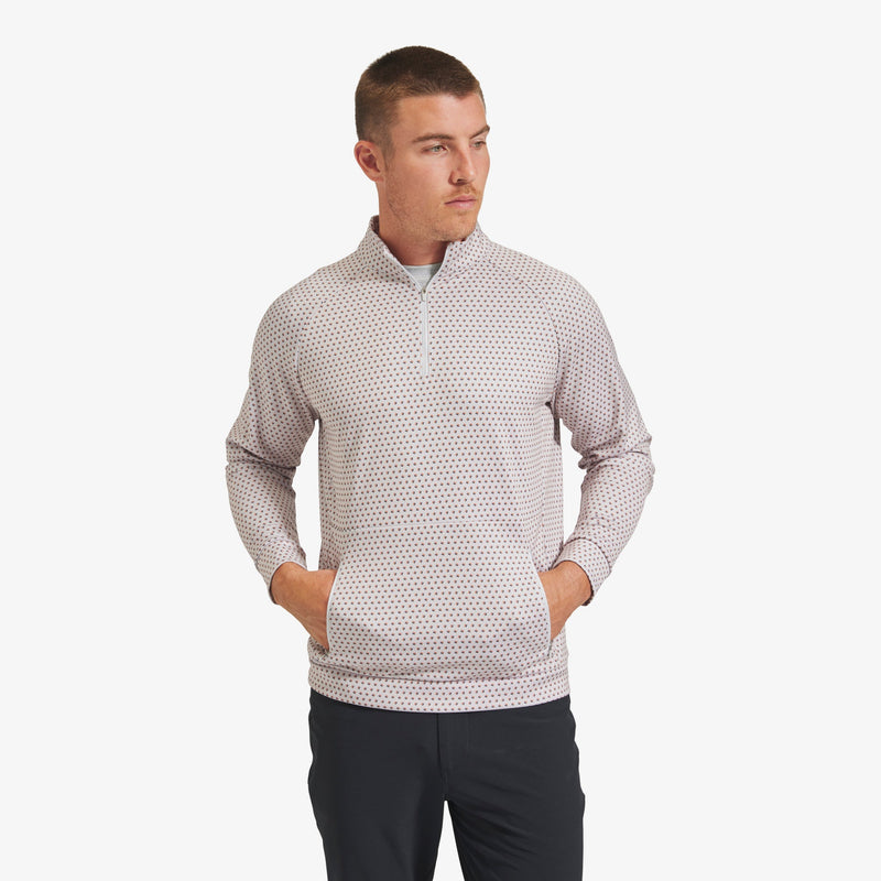 Versa Quarter Zip - Light Gray Geo&nbsp;Print, featured product shot