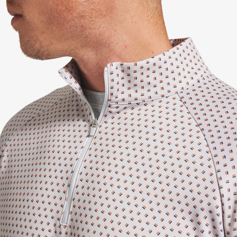 Versa Quarter Zip - Light Gray Geo&nbsp;Print, lifestyle/model
