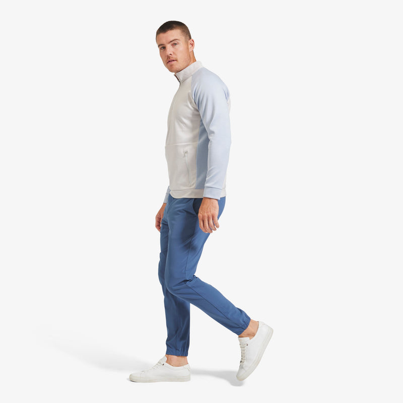 Versa Quarter Zip - Dusty Blue and Micro Chip&nbsp;Colorblock, lifestyle/model