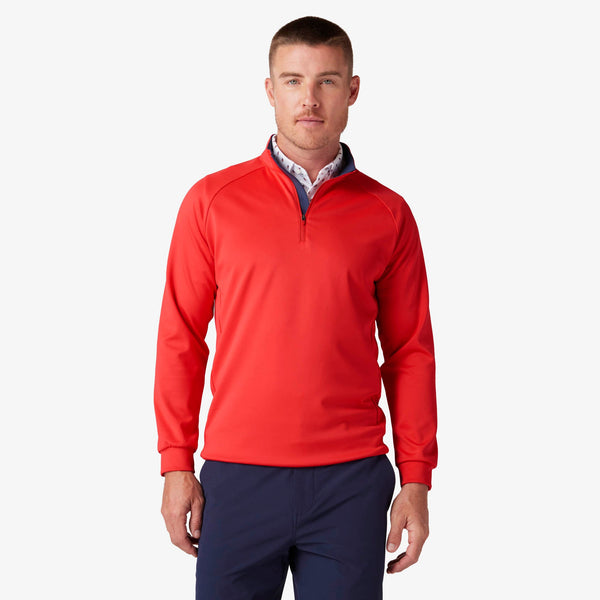 Versa Quarter Zip - Hibiscus Solid, featured product shot