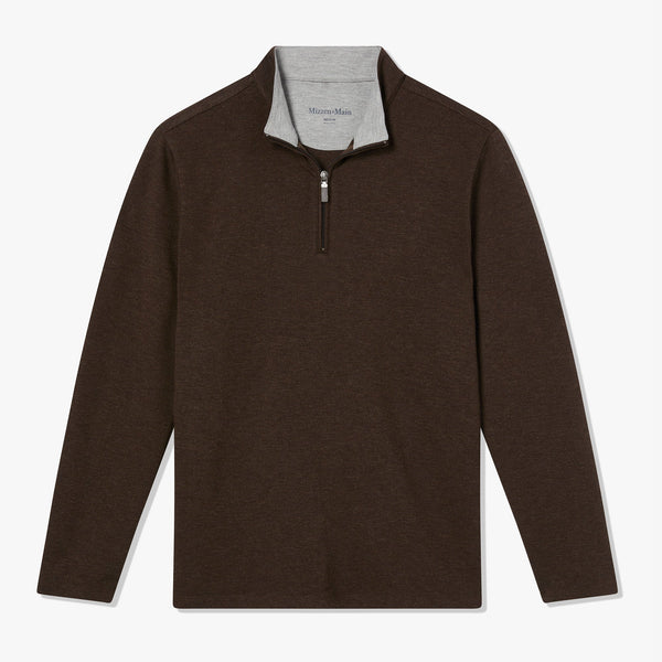 ProFlex Quarter Zip - Chocolate Heather, featured product shot