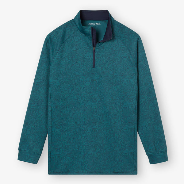 Versa Quarter Zip - Balsam Topography, fabric swatch closeup