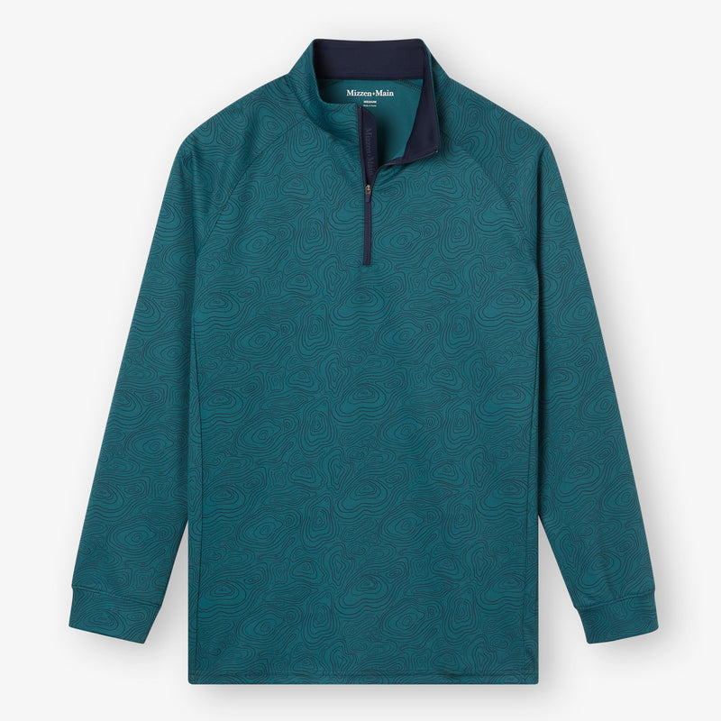 Versa Quarter Zip - Balsam Topography, fabric swatch closeup